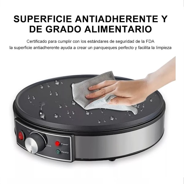 Crepe Maker Machine Pancake Machine Med Non-stick Grill Smet Spreader Crepes Maker 1000W Kök Matlagningsverktyg