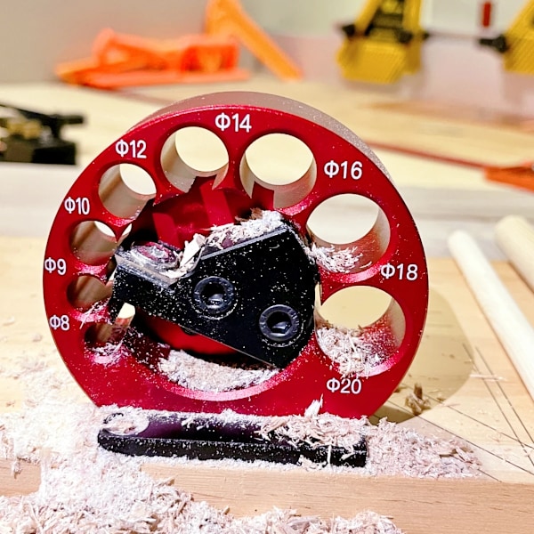 1 Set 8-hål Justerbar Dynm Maker Jig Eller Hårdmetall Klingar Träbearbetning Elektrisk Borr Fräsning Pind Rund Stång Hjälp Verktyg