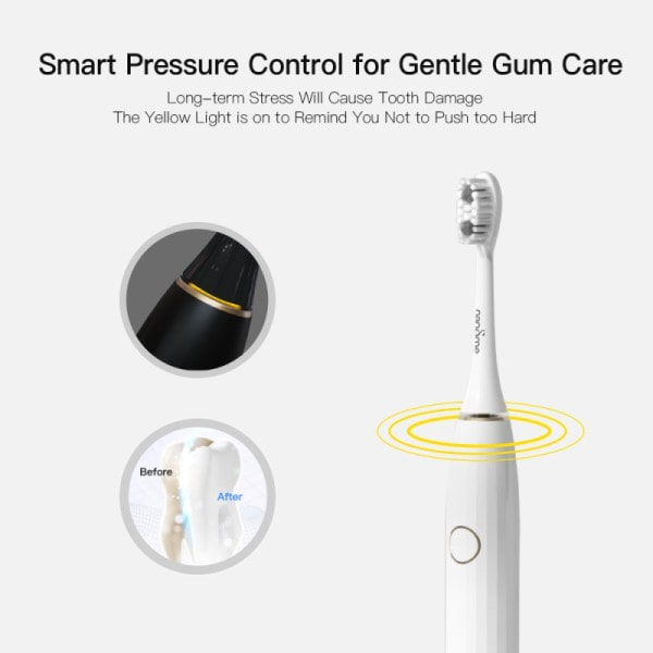 Smart Sonic Elektrisk Tandbørste Vandtæt Mikro Vibration Deep Cleaning Whitener