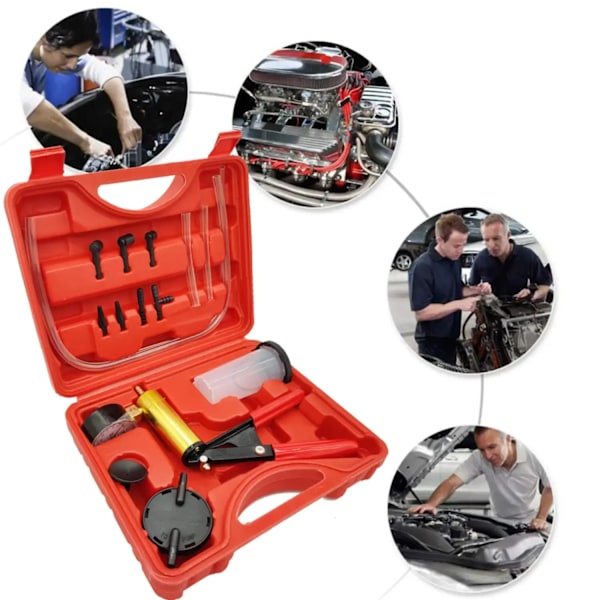 Manuell vakuum tryck pump broms vätske avlopp kit vakuum pistol pump testare kit portabel hållbar aluminium