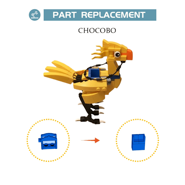 Final Bird Chocobo Building Blocks Set Idea Assemble Cloud Strife And Sephiroth Lelut