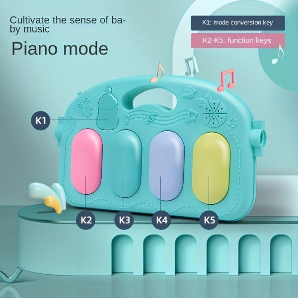 Nyfödd bebis musik ljus pedal piano  sovmatta spel filt leksak set