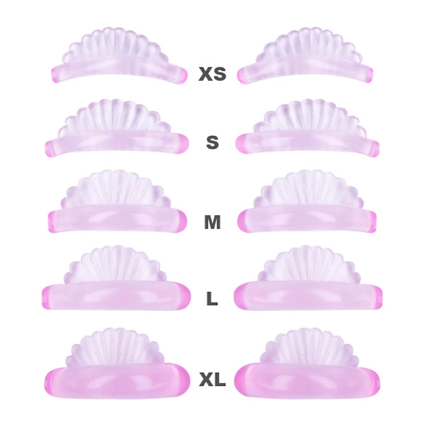 5 par 5 storlek fransar lyft silikon kuddar ögonfrans perm 3D curler ögonlappar  applikator verktyg ögonfransar förlängning tillbehör