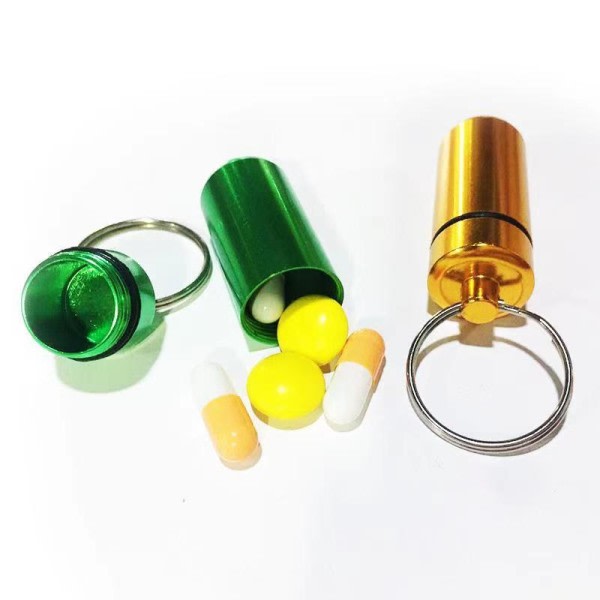 3 osaa kannettava pilleri laatikko alumiini pilleri pullo vedenpitävä sinetöity matka tarvikkeet