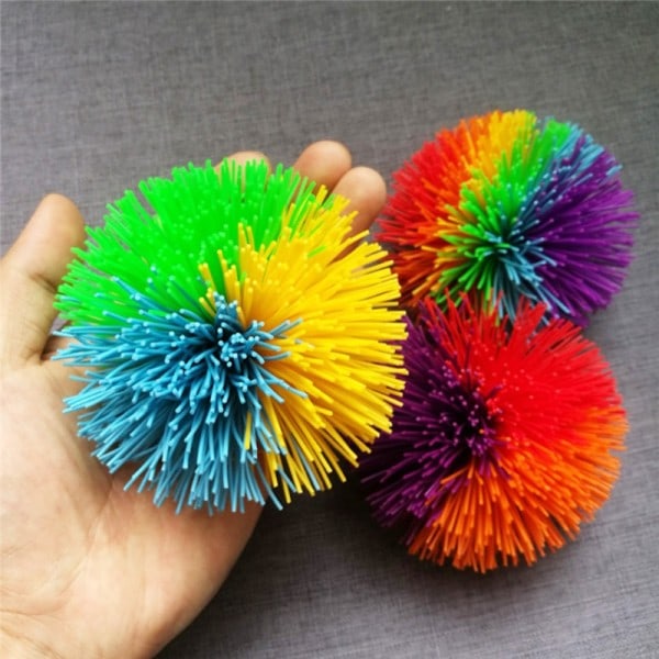 1st  Rainbow Fingertoppar Sensorisk Bouncy Ball Stringy Balls Great Sensory Fidget Toys