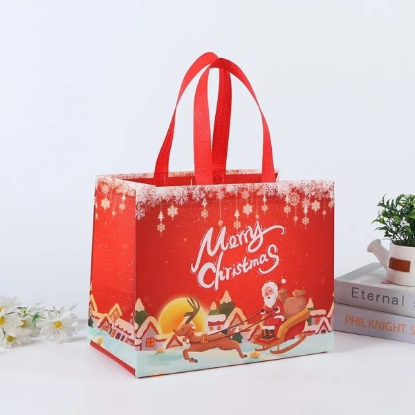 Jul present påse tomten snögubben godis present förpackningar påse god jul fest hem inredning