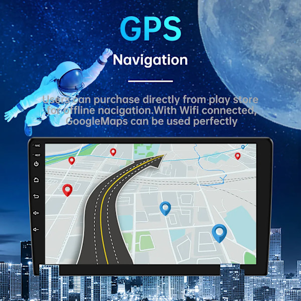 Android 11 Bil Radio Autoradio 32G 2 Din 9" Universal WIFI GPS Bil Audio Multimedia Player