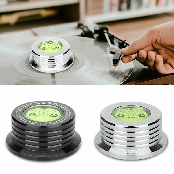 Universal Vinyl Plåt Skivspelare Aluminium Spelare Med Level Stabilisator Klämma Legering Vikt
