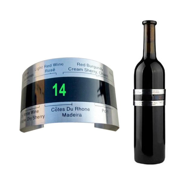 Vin halsbånd Termometer Bar Drik Værktøj Clever Flaske Snap Termometer LCD Display clip Sensor