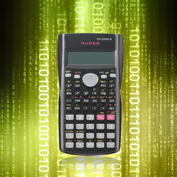 Vitenskapelig kalkulator med 240 funksjoner og 2-linjers skjerm flerbruks bærbar student kalkulator for matte undervisning