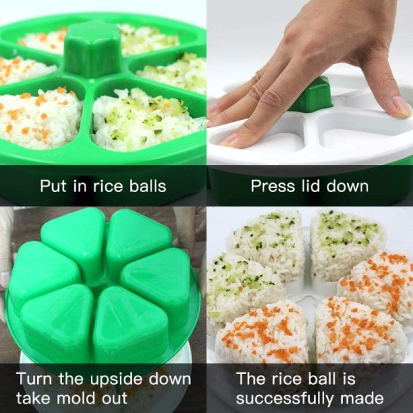 DIY Sushi Mögel Onigiri Ris Ball Mat Press Triangulär Sushi Maker Mögel Sushi Kit Japansk Kök Verktyg