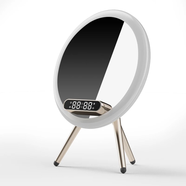 Smart Bluetooth kaiutin langaton peili ääni laatikko pöytäkone herätys kello LED yö valo