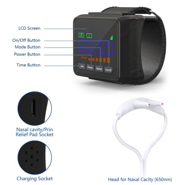 Laser ur terapi 650nm diabetiker ur halvleder laser behandling