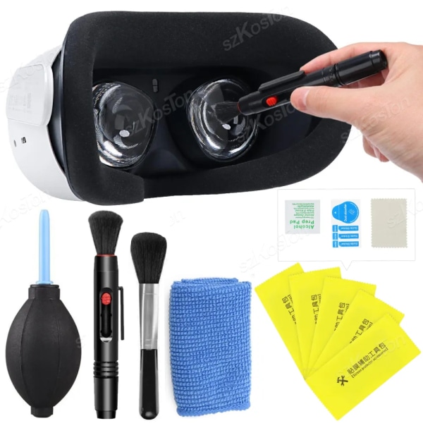 Universal VR Headset Cleaning Kit Anti-ridse Optisk Lens Cleaning Pen Kompatibel med Vision Pro Quest 2 Quest 3 PSVR2 Pico 4