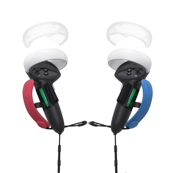 Top Version Controller Grips Tillbehör För Oculus Quest 2 Olik Färg Hand Rem