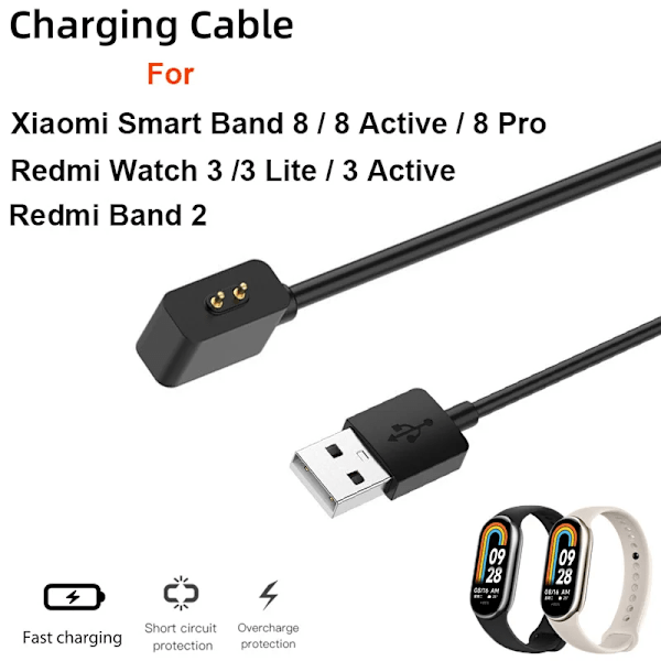 USB Magnetisk Oplader Aktiv Smartwatch Oplader Tråd