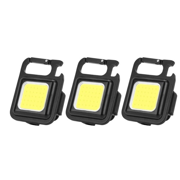 Mini avaimenperä taskulamput ladattava korkea luumen COB LED valo magneettinen työ lamppu pullo avaaja