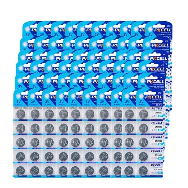 300 bitar CR2032 BR2032 DL2032 ECR2032 CR 2032 3V Knapp Batterier
