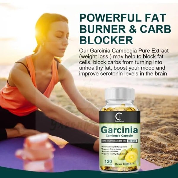Garcinia Cambogia ekstrakt kapsel &Cellulite brenner naturlig plante vekt tap produkt 60 kapsel