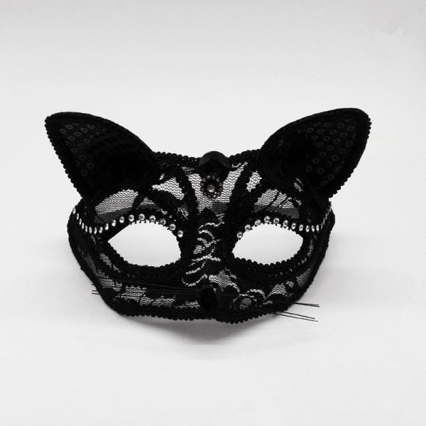 Halloween Cosplay Ræve maske blonde sexy øjenmaske dyre maske halvt ansigt erotisk blonde katte maske