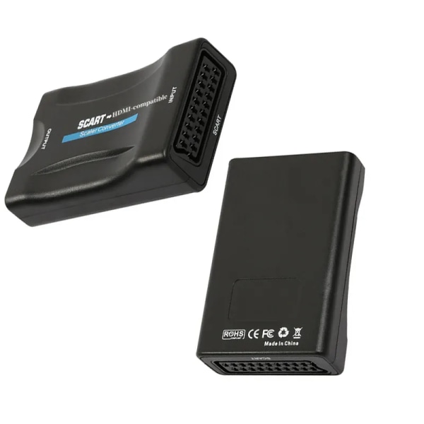 SCART Til HDMI kompatibel Video Lyd Konverter AV Signal Adapter Receiver For HDTV Sky Box