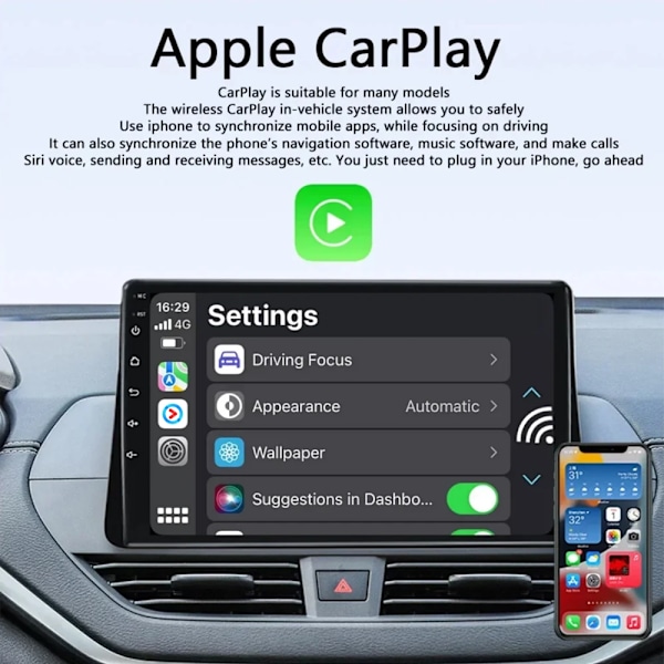 Carplay Ai Box Android Auto Trådlös Adapter Smart Ai Box Bil OEM Trådlös Till Trådlös USB Dongle