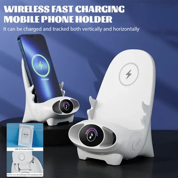 Trådløs lader stativ bærbar mini stol universal 15W stol holder lader telefon lade holder