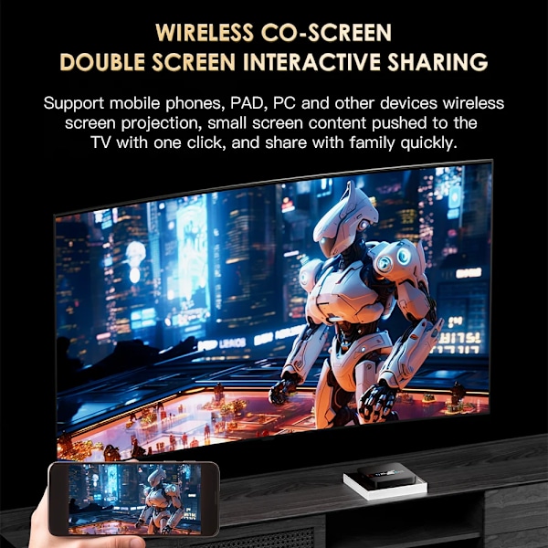 Smart Android TV Box Android 10.0 16GB 2.4&5G WIFI 4K Media Player TV Box