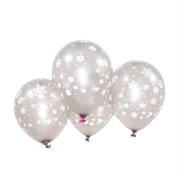 12 stk   12 tommer   jul   frosset   snefnug   latex   ballon