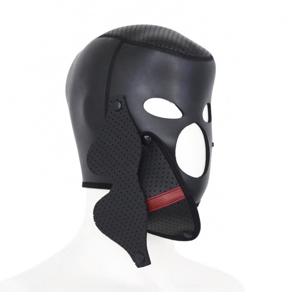 Unisex nyhed kostume BDSM hund hoved masker neopren hvalp hætte sex legetøj