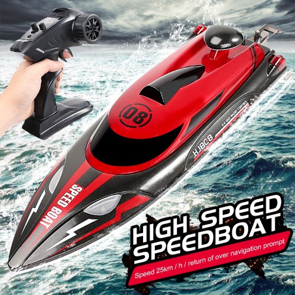 RC Båt 2,4Ghz 25km/h Höghastighet Fjärrkontroll Racing Fartyg Vatten Hastighet Båt Barn Modell leksak