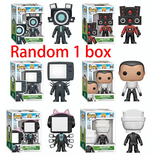 POP Skibidi Toalett Action Figur Set Spel Doll Figur Leksaker Monitor Man Tårta Dekoration