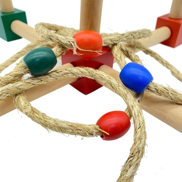 Træår ring kast spil montessori praktisk liv materialer, pædagogisk træ legetøj