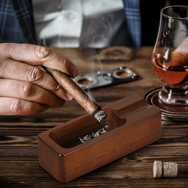 Cigarr Askfat Trä Askfat Rökare