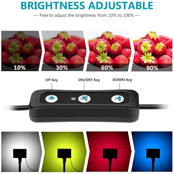 LED Fotografi Video Lys Panel Belysning Foto Studio Lampe Kit Til Shoot Live Streaming Youbube Med Stativ Stativ RGB Filtre
