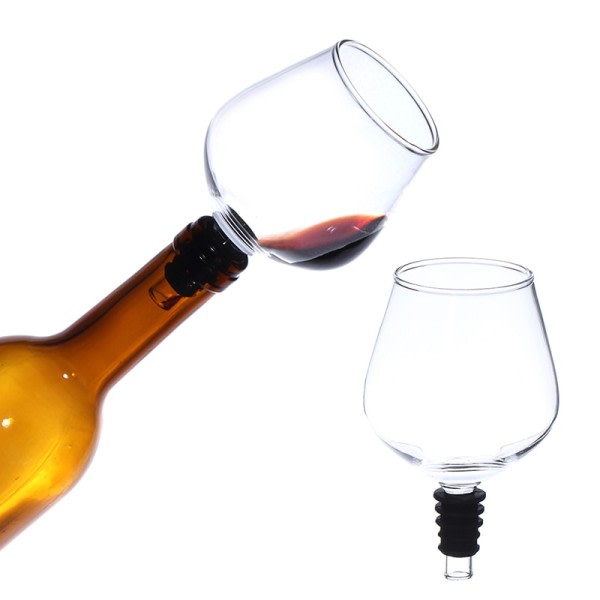 Det Röda Vin Glasset Till Vin Glasset Topper Glasset Det Inlägget Rött Vin Champagne Glas Kopp med Silikon Tätning