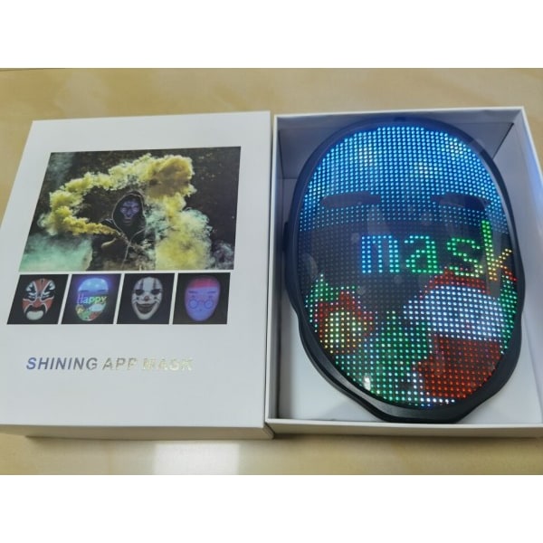 Bluetooth-kompatibel  App Kontrol LED Maske Navidad Carnival Festival Lys