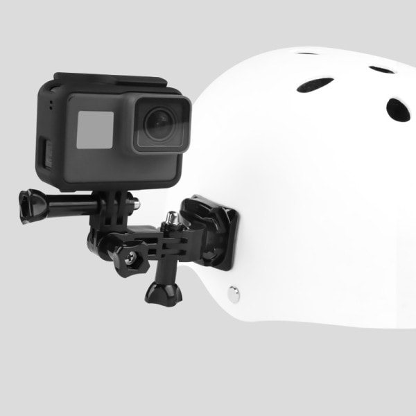 Fram Sida Hjälm Tillbehör Set J-formad Spänne Base Stöd Fäste för GoPro Hero 10 9 8 7 6 5 4 Xiaomi
