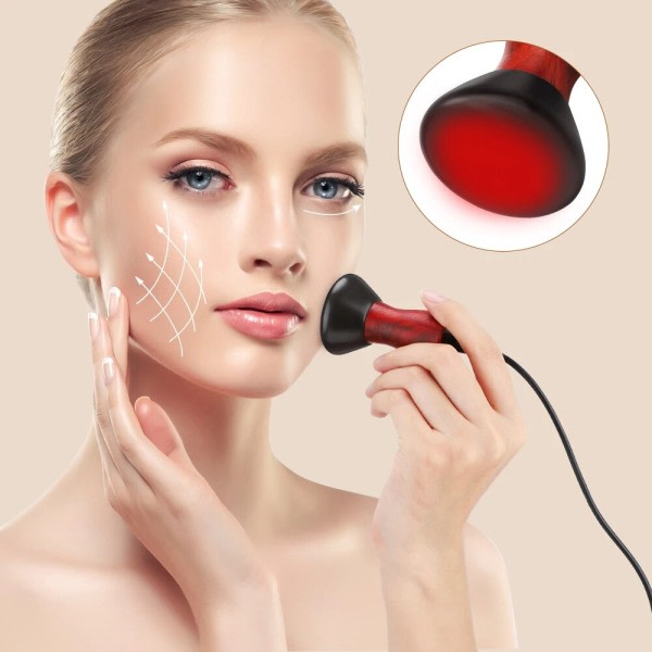 Hot Stone Elektrisk Gua Sha Massager Bian Sten Guasha Verktyg Hud skrapning Rygg Kroppen Varm Moxibustion terapi