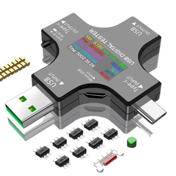 USB spänning testare ström mätare monitor multifunktionell snabb laddning ström detektion analysator