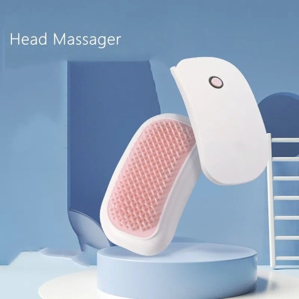 Elektrisk Hode Massager Bærbar Silikon Kam Vibrerende Massasje Hodebunn Avslapping Kropp Slapp av Hode massasje verktøy