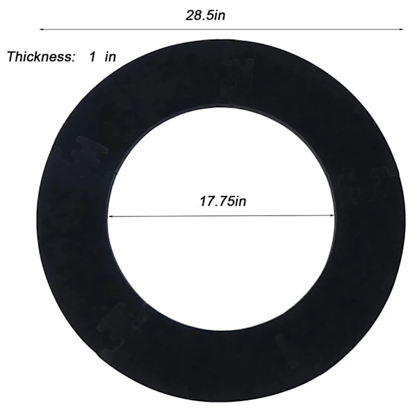 Hög kvalitet Svart 17,75In Darttavla Surround För Darttavla Universell Vägg Skydd Splissning Darttavla Surround Ring Dart Tillbehör