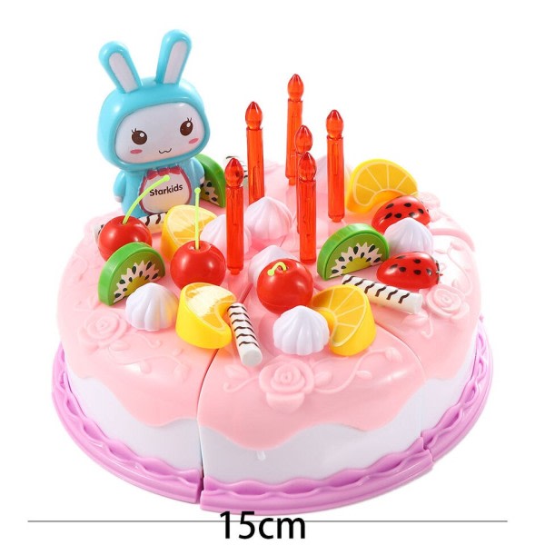 37 bitar gör-det-själv låtsas lek kök leksaker frukt födelsedag tårta skärning leksaker barn kök simulering lek