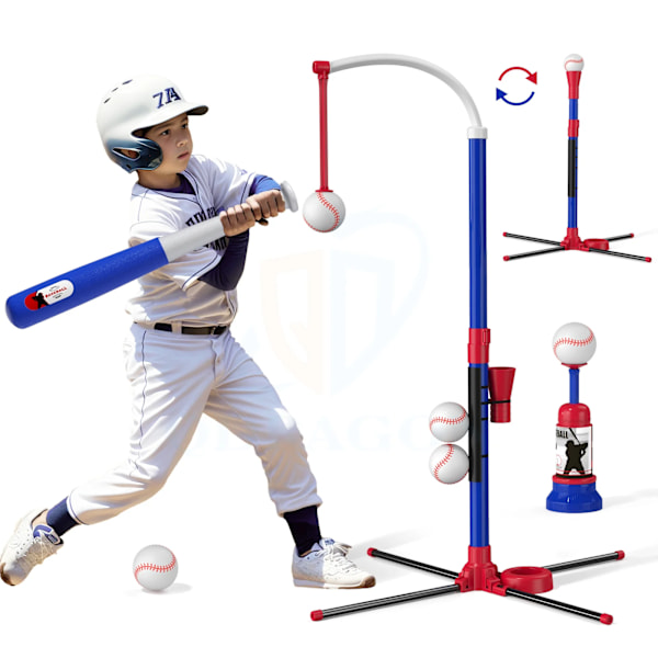 3 i 1 T Ball set för barn baseboll med hängande tröja