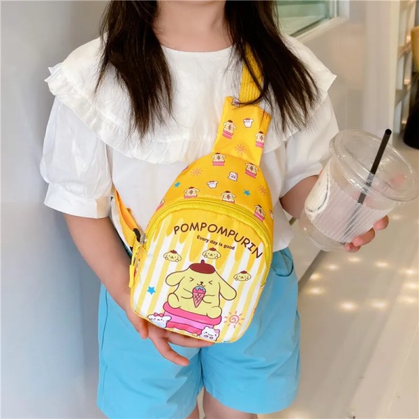 Cinnamoroll Bröst väska Kawaii Crossbody väskor Kuromi My Melody Messenger Skulder Handväska för Kvinnor Resor Sport leksaker