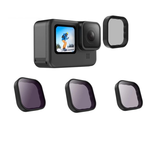 ND8 ND16 ND32 CPL Lens Filter Set for Gopro Hero 10 9 Black Action Kamera Tilbehør