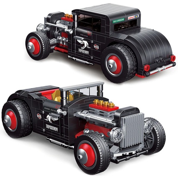 Teknisk ekspert berømt retro klassisk bil byggeklodser ideer model køretøj klodser pædagogisk legetøj