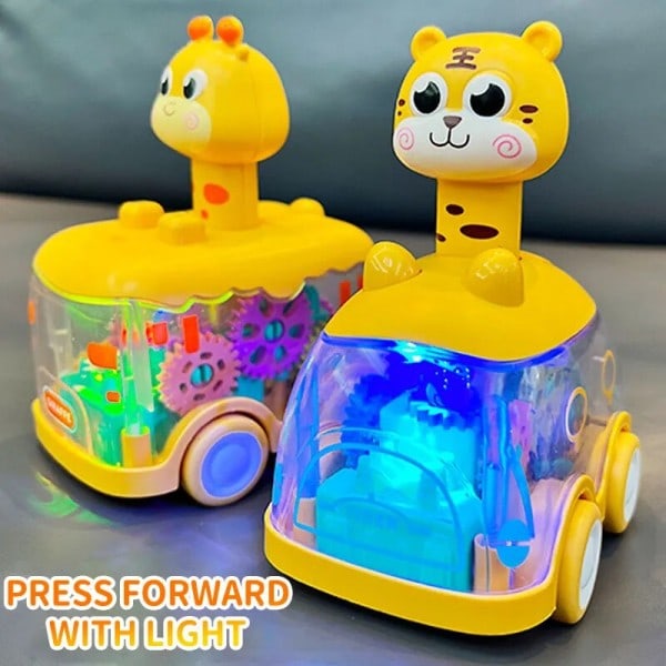 Press Gear Car Lapset's lelu auto veto takaisin poika lapset inertia auto palapeli eläimet auto