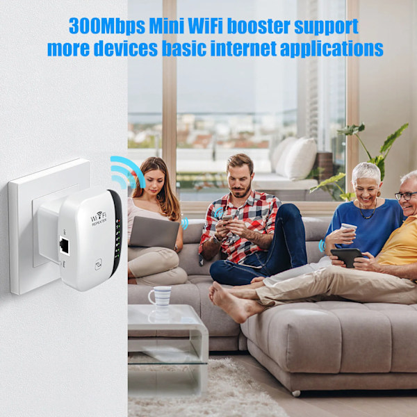 300 Mbps Trådlös WIFI Repeater 2.4G Router Wifi Range Extender Wi-Fi Signal Förstärkare 802.11N Nätverk Kort Adapter för PC