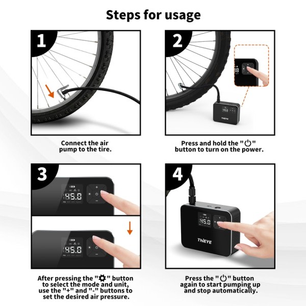 Luft kompressor oppustelig pumpe mini bærbar smart digital dæk tryk auto dæk pumpe